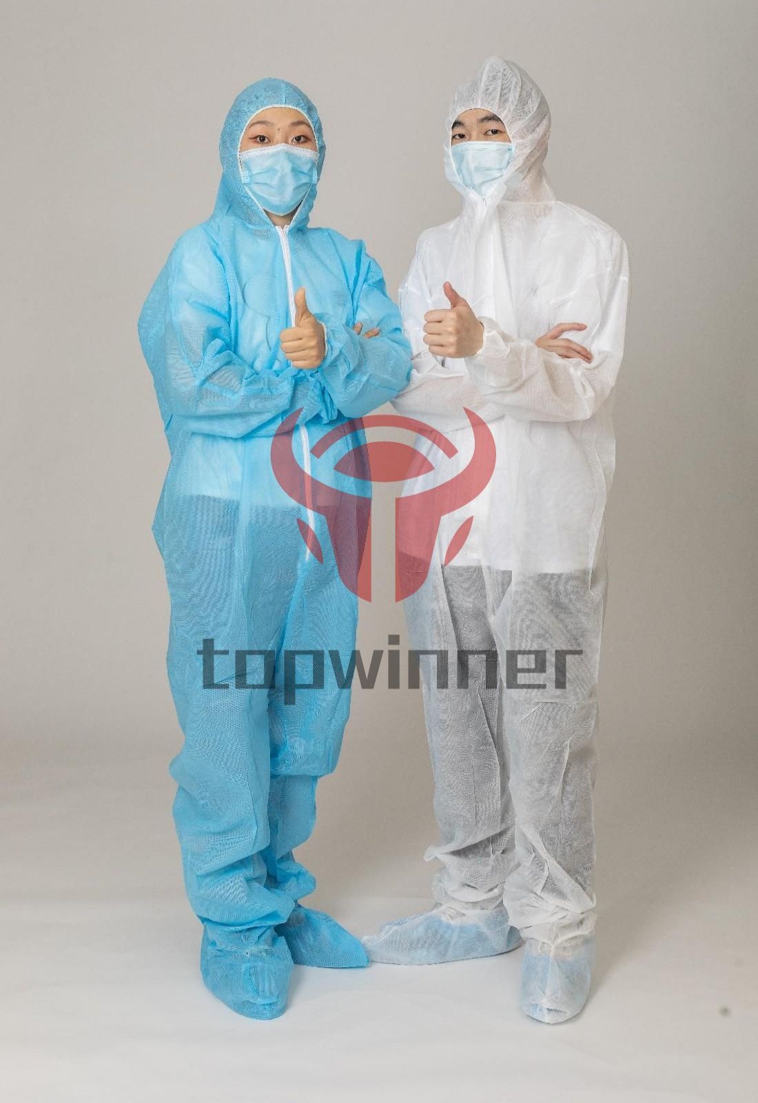 PP白色带脚防护服